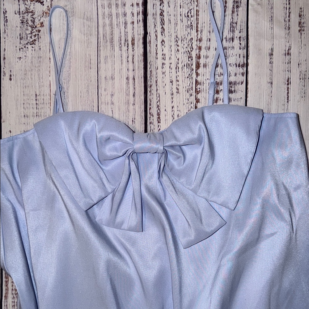 A new day Light Blue Bow Front mini dress - Picture 2 of 2